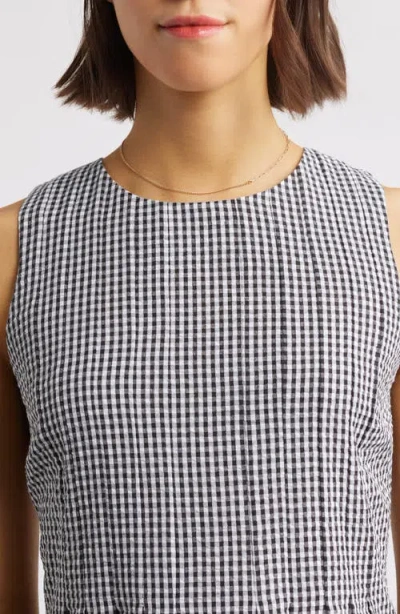 Charles Henry Sleeveless Minidress In Black