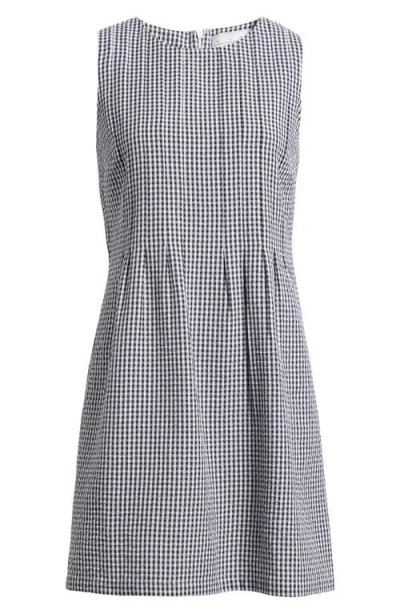 Charles Henry Sleeveless Minidress In Black