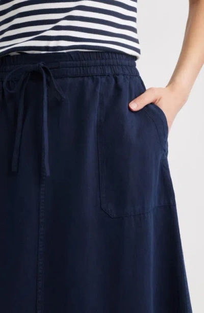 Caslon ® Easy Tencel™ Lyocell & Linen Blend Skirt In Blue