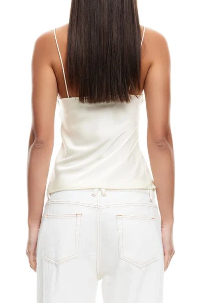 Lioness Mariah Linen-blend Asymmetric Tie-front Cami In Ivory, Women's At Urban Outfitters In White