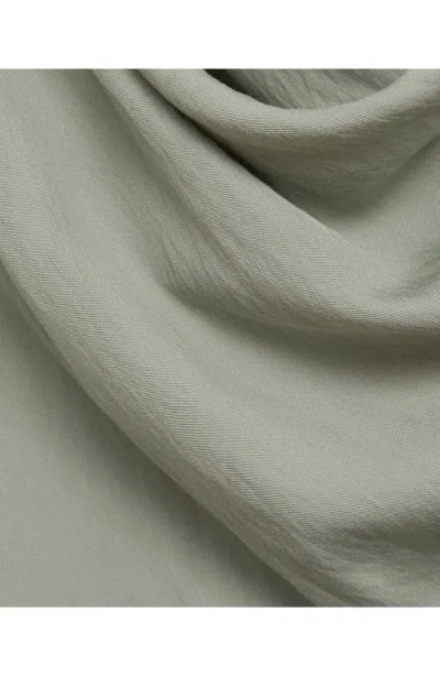 Mango Asymmetric Drape One-shoulder Minidress In Gray