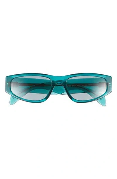 Rag & Bone 55mm Oval Sunglasses In Blue