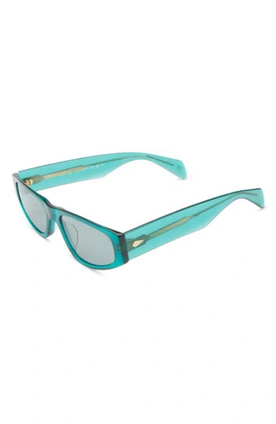 Rag & Bone 55mm Oval Sunglasses In Blue