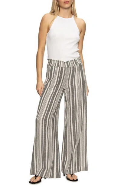Sanctuary Palm Pull On Pants In Atlantic Stripe In Multi