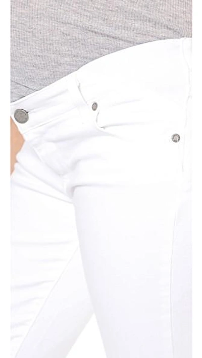 Shop Paige Skyline Ankle Peg Maternity Jeans In Optic White