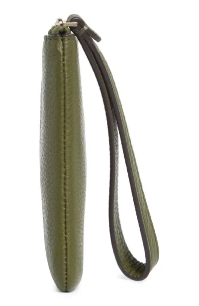 Kate Spade New York Leila Pebbled Leather Medium Pouch In Green