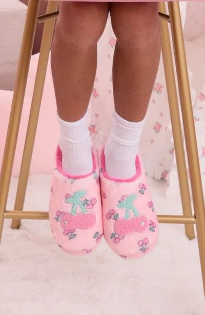 Omg Accessories Kids' Cherry Faux Fur Slipper In Multi