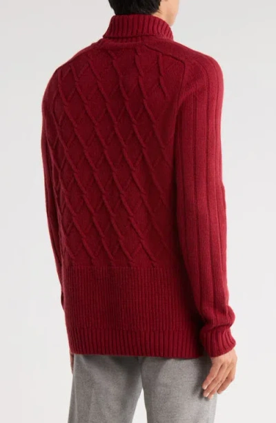 Bugatchi Turtleneck Sweater In Red