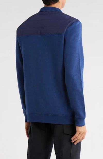 Bugatchi Quarter Zip Pullover In Blue