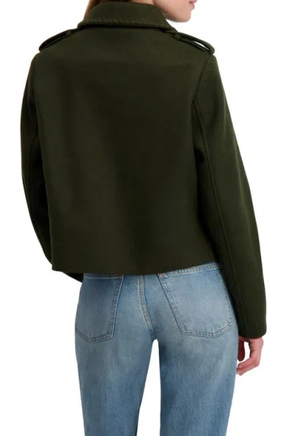 Laundry By Shelli Segal Blanket Stitch Jacket In Green
