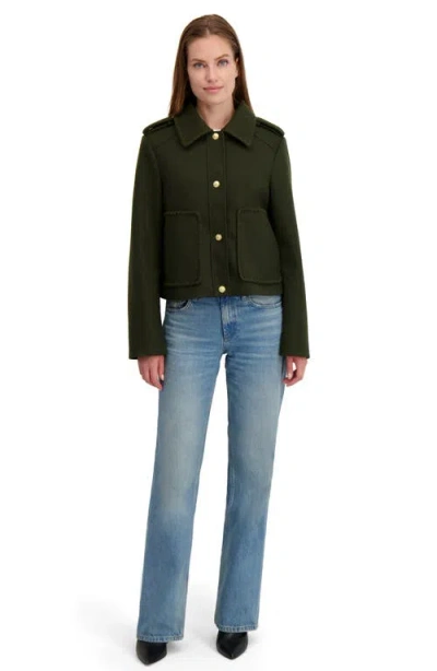 Laundry By Shelli Segal Blanket Stitch Jacket In Green