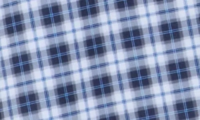 Construct Slim Fit Plaid 4-way Stretch Button-up Shirt In Blue