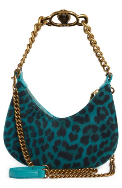 Kurt Geiger London Small Chelsea Chain Hobo Bag In Blue
