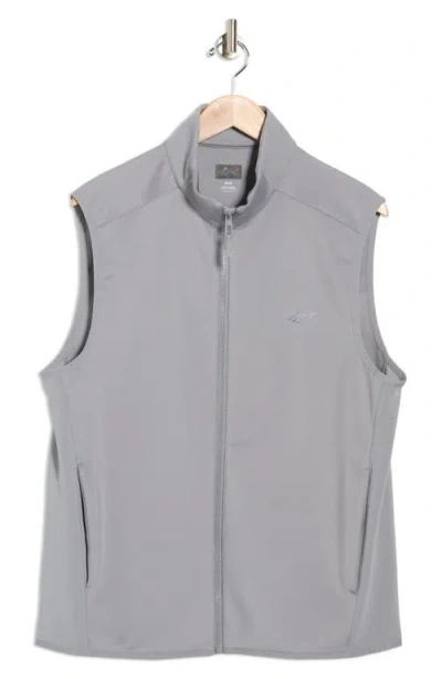 Greg Norman Ottoman Panel Golf Vest In Gray