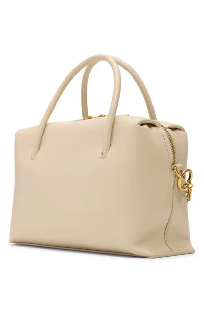 Ted Baker London Vera Charm Leather Satchel In Neutral