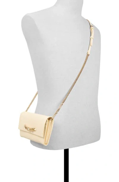Ted Baker London Evie Charm Leather Clutch In Neutral