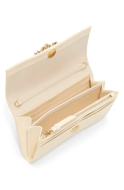 Ted Baker London Evie Charm Leather Clutch In Neutral