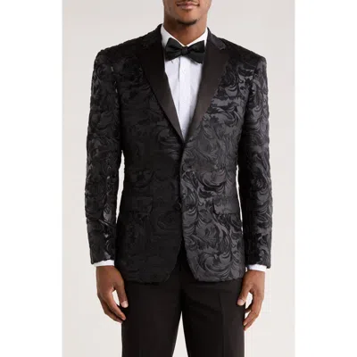 Zegarie Paisley Notched Collar Sport Coat In Black