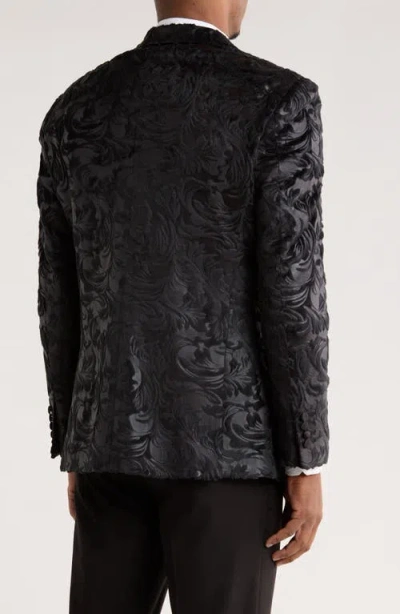 Zegarie Paisley Notched Collar Sport Coat In Black