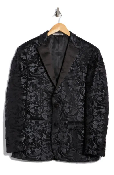 Zegarie Paisley Notched Collar Sport Coat In Black