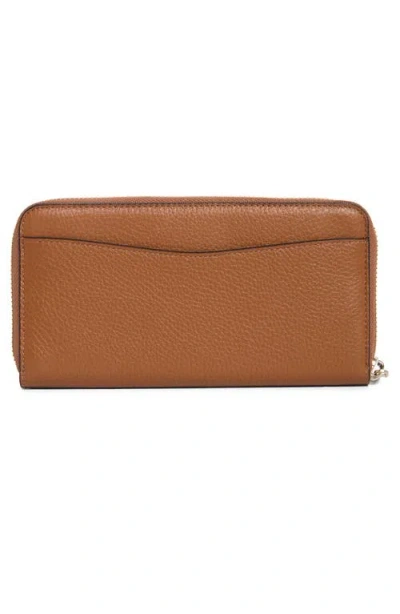 Kate Spade New York Pebbled Leather Continental Wallet In Brown