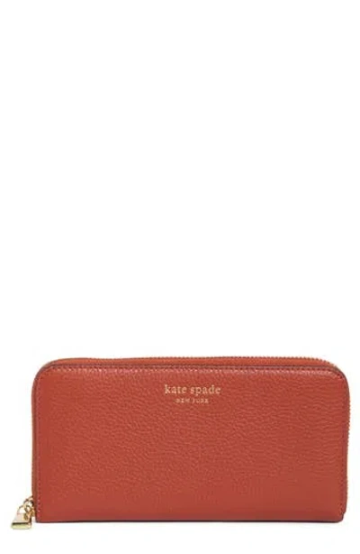 Kate Spade New York Taylor Zip Around Continental Wallet In Brown