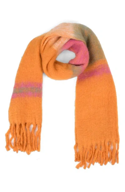 Vismaya Fringe Trim Scarf In Multi