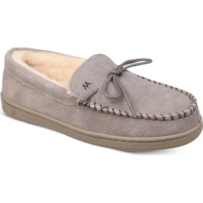 Mykos Theo Faux Shearling Slipper In Gray