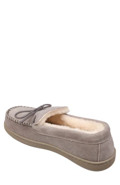 Mykos Theo Faux Shearling Slipper In Gray