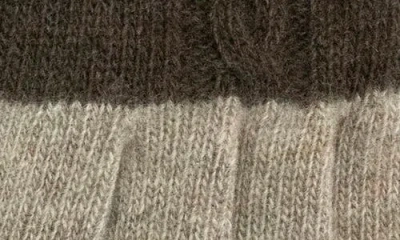 Portolano Cashmere Tech Gloves With Cables In Multi