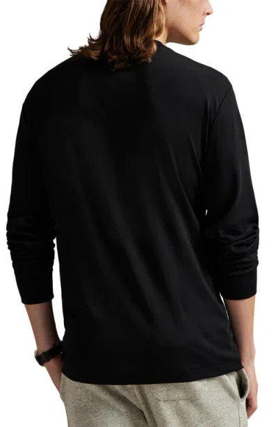 Polo Ralph Lauren Classic Fit Long Sleeve Cotton T-shirt In Black