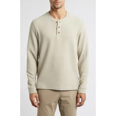 Free Fly Long Sleeve Waffle Henley In Neutral