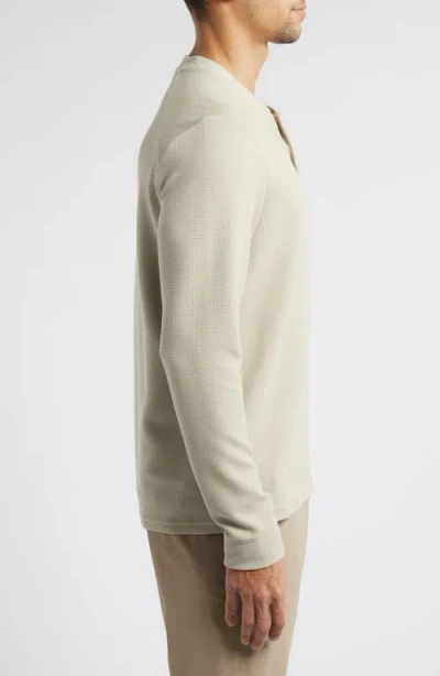 Free Fly Long Sleeve Waffle Henley In Neutral