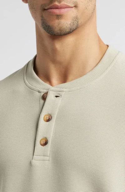 Free Fly Long Sleeve Waffle Henley In Neutral