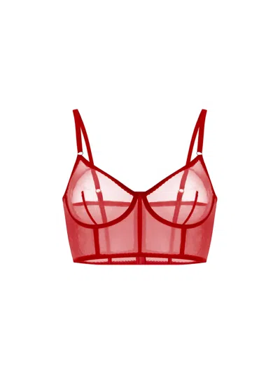 Zhilyova Women's Unnamed Red Corset Bra In Red
