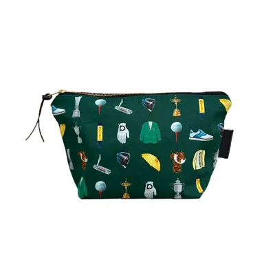 Jessica Anderton Designs Men's Golf Washbag - Dark Green In Green