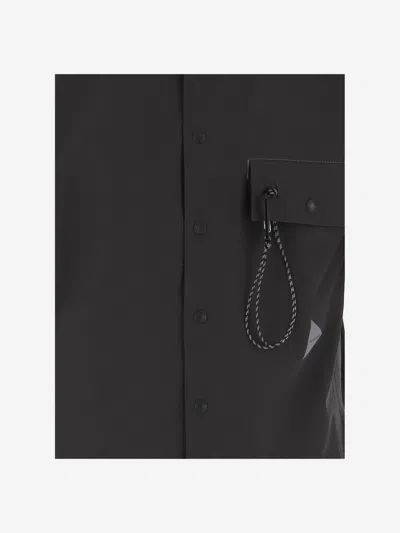 And Wander Logo Printed Short-sleeved Shirt In Black