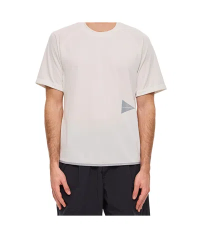 And Wander Logo Printed Crewneck T-shirt In White