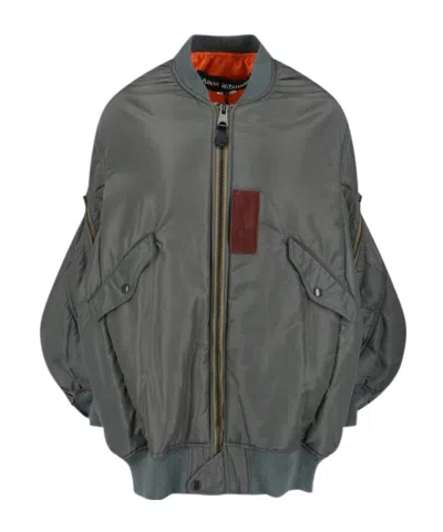 Junya Watanabe Lightweight Nylon Jacket With High Collar And Streamlined Silhouette In Black