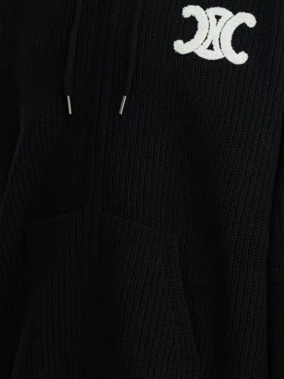 Celine Long-sleeved Cardigan In Black