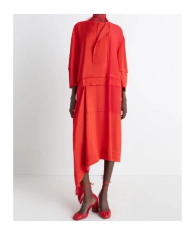 Lemaire Midikleid Mit Asymmetrischem Saum In Red