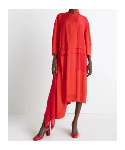 Lemaire Midikleid Mit Asymmetrischem Saum In Red