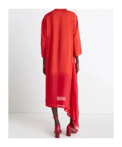 Lemaire Midikleid Mit Asymmetrischem Saum In Red