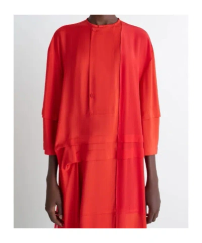 Lemaire Midikleid Mit Asymmetrischem Saum In Red