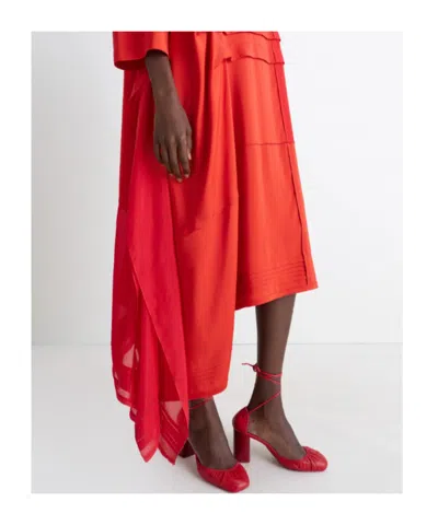 Lemaire Midikleid Mit Asymmetrischem Saum In Red
