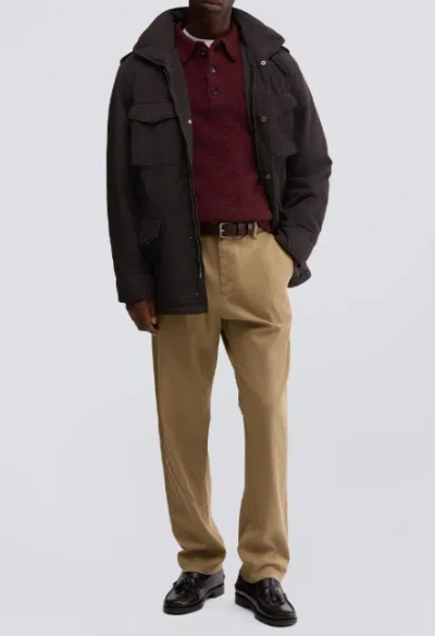 Aspesi Long-sleeved Polo Shirt In Brown
