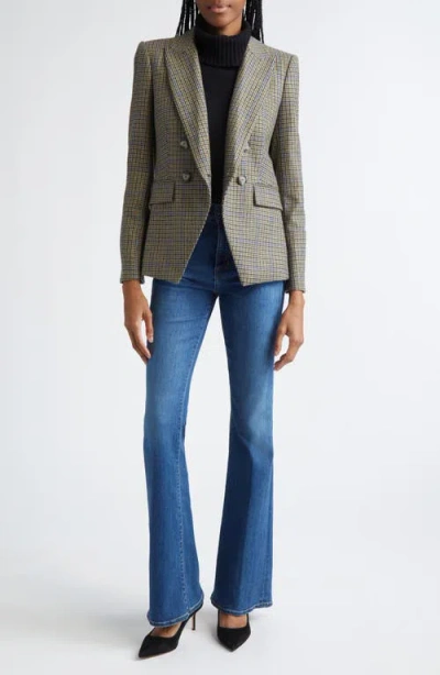 Veronica Beard Miller Dickey Double-breasted Check Blazer In Green