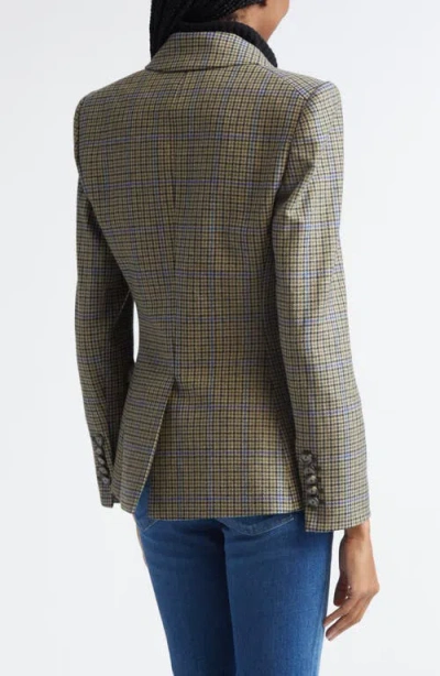 Veronica Beard Miller Dickey Double-breasted Check Blazer In Green