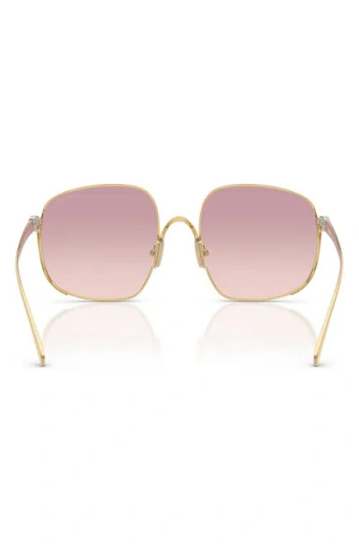 Miu Miu Mu A57s 57mm Gradient Square Sunglasses In Pink