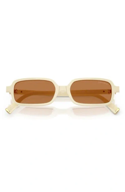Miu Miu 52mm Rectangular Sunglasses In Brown